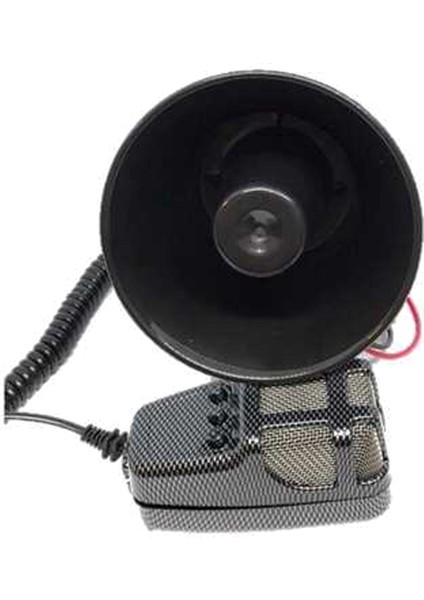 Hko 3 Sesli Mikrofonlu Siren 12V 40W Karbon modelleri