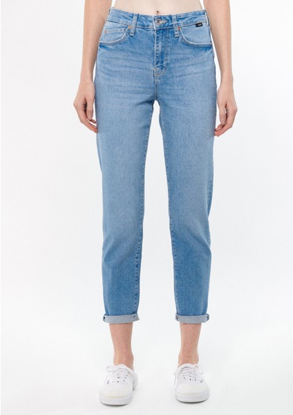 Kadın Cindy Gölgeli 90S Jean Pantolon 100277-82132 fırsatları