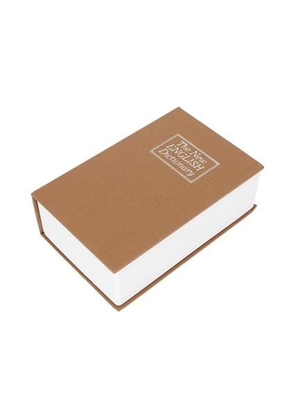 Kitap Şeklinde Kilitli Kumbara Kitap Tasarımlı Kasa (Kahverengi)