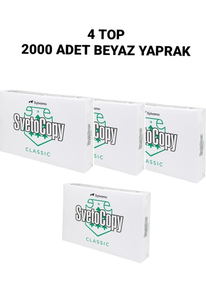 A4 Fotokopi Kağıdı 2.000 Adet Beyaz Yaprak