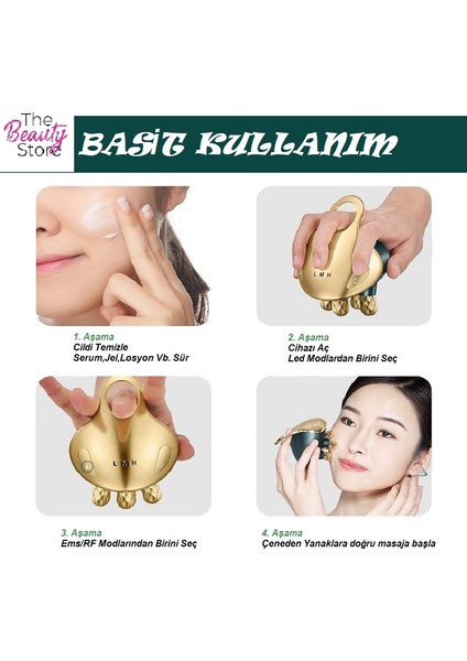 The Beauty Store Mikro Akım Yüz Germe Sıkılaştırma Cihazı  Leke  Cilt Güzellik Ev Tipi Anti Aging Aleti