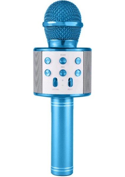 WS-858 Karaoke Mikrofon Mavi