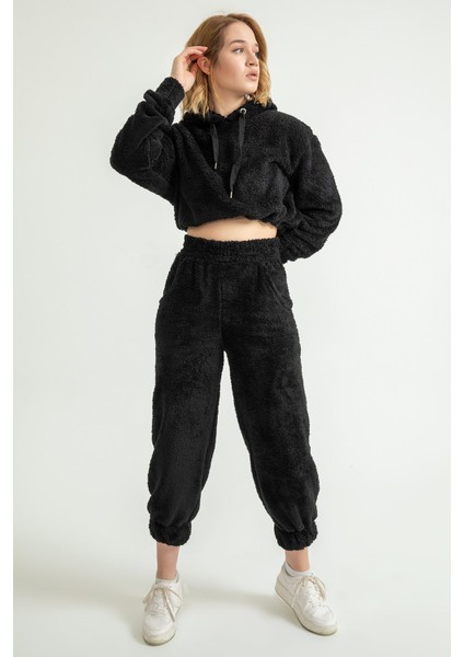 Kapüşonlu Crop Boy Oversize Kadın Sweatshirt fiyatları