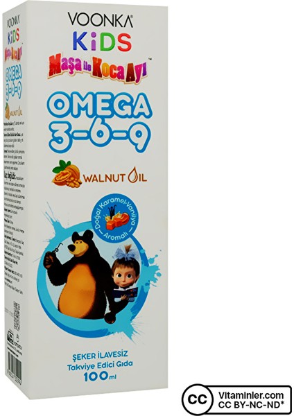 Kids Maşa ile Koca Ayı Omega 3-6-9 Şurup 100 ml