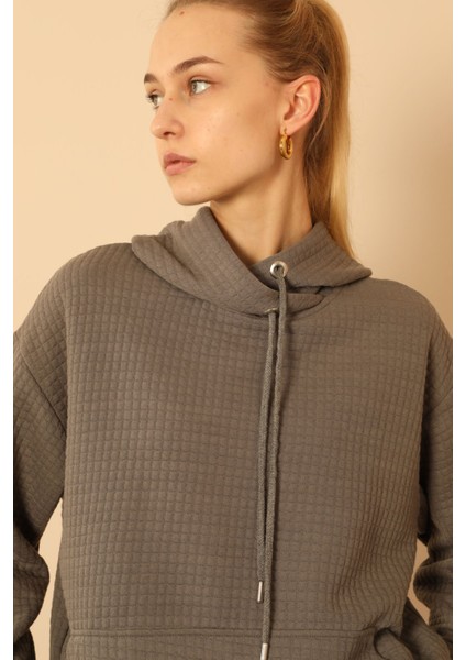 Kapüşonlu Basen Boy Oversize Kadın Sweatshirt fiyatları
