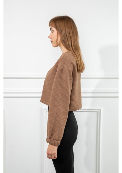 Uzun Kol Oversize Cep Detaylı Kadın Sweatshirt modelleri