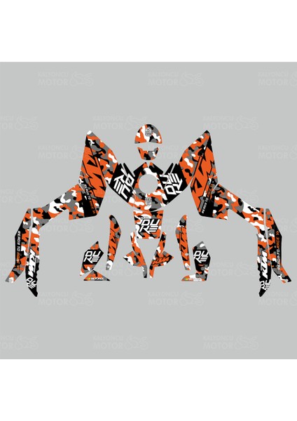 KTM Duke 390 Camouflage Design Sticker Set (2011-2016) fiyatları