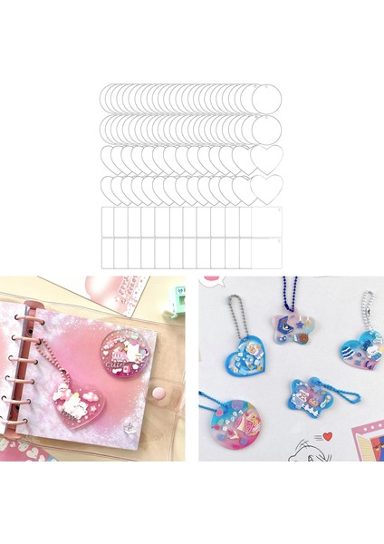 100 Adet Akrilik Anahtarlık Dıy Kiti Keychain Kolyeler Için (Yurt Dışından) fırsatları