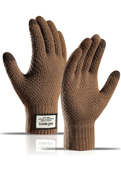 Outdoor Kayak Yürüyüş Termal Rüzgar Geçirmez Kaşmir Yün Kışlık Eldiven