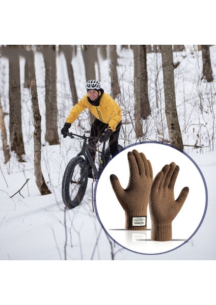 Outdoor Kayak Yürüyüş Termal Rüzgar Geçirmez Kaşmir Yün Kışlık Eldiven