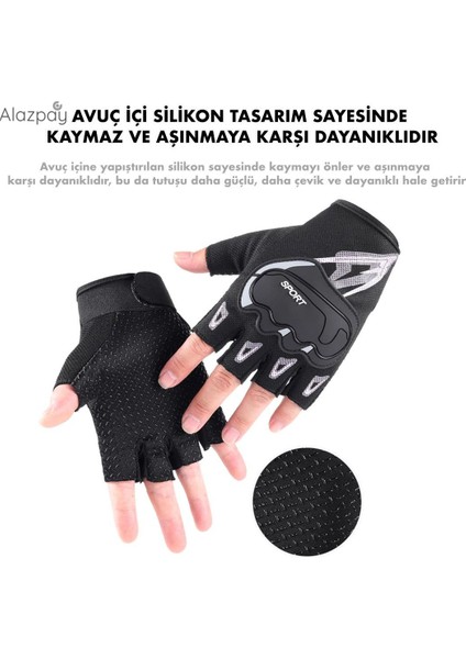 Fitness Bisiklet Silikon Kaymaz/ Nefes Alabilen Outdoor Spor Eldiven