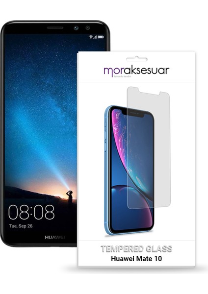 Huawei Mate 10 Lite Temperli Kırılmaz Cam Ekran Koruyucu Sert Şeffaf