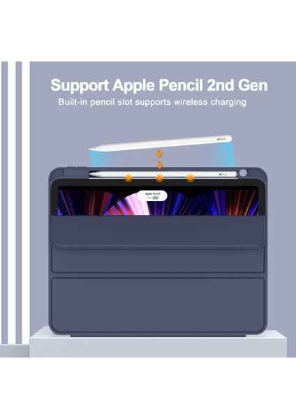 Apple iPad Pro 12.9 4. Nesil 3. Nesil Kılıf Pen Charge Kalem Bölmeli A1876 A2014 A1895 A1983 A2229 A2069 A2232 A2233 fiyatları