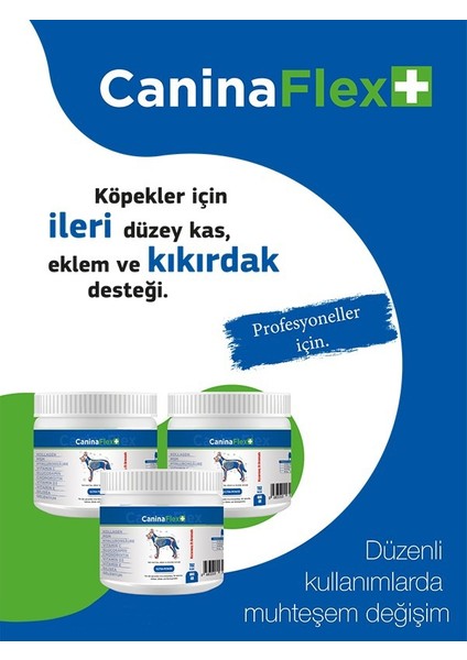 Canina Flex Collagen Glukozamin. 3 Adet Köpekler Için Yeni Nesil Kemik Kas Eklem ve Kıkırdak Desteği.Köpek Gelişim Seti.