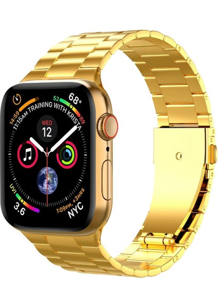 Apple Watch 38-40-41 mm 1 2 3 4 5 6 7 8 Se Tam Uyumlu Klasik Çelik Kordon
