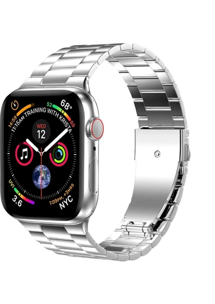 Apple Watch 42-44-45-49 mm 1 2 3 4 5 6 7 8 Se Ultra Tam Uyumlu Klasik Çelik Kordon