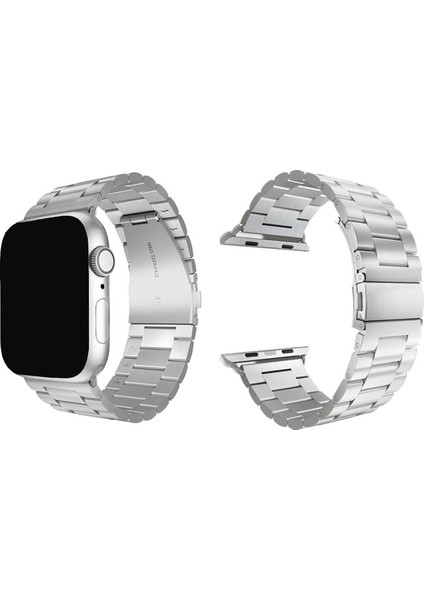 Apple Watch 42-44-45-49 mm 1 2 3 4 5 6 7 8 Se Ultra Tam Uyumlu Klasik Çelik Kordon