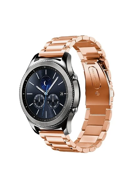 Huawei Watch Gt3 Se - Gt3 Pro - Gt2 Pro- Gt2 46 mm Tam Uyumlu 22 mm Klasik Çelik Kordon