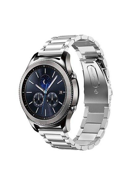 Huawei Watch GT4/GT3 Pro/GT3 Se/GT2 Pro/GT2 46 mm Tam Uyumlu 22 mm Klasik Çelik Kordon