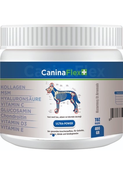 Canina Flex Collagen Glukozamin 2 Adet Köpekler Için Yeni Nesil Kemik Kas Eklem ve Kıkırdak Desteği.