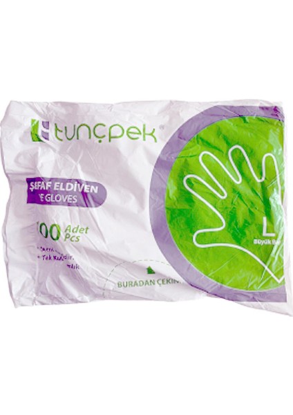 Eldiven Şeffaf Eldiven 100LÜ