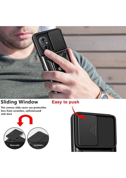 Xiaomi Poco M5 Kılıf Lens Sürgülü Yüzüklü Tank Silikon Pars modelleri