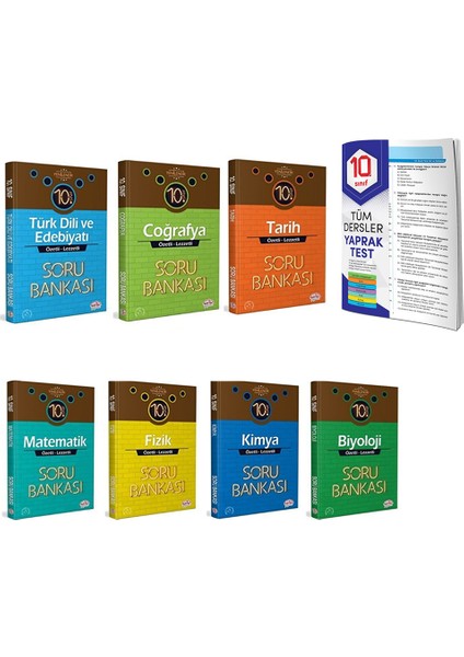 10. Sınıf Soru Bankası Seti 7 Kitap - Yaprak Test