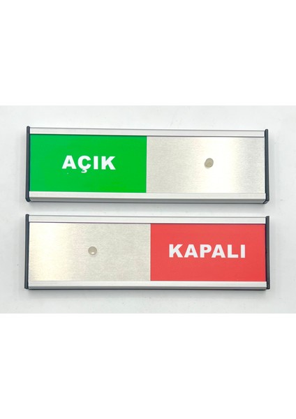 Açık - Kapalı Tabelası Sürgülü Kapı Yönlendirme Levhası Xl modelleri
