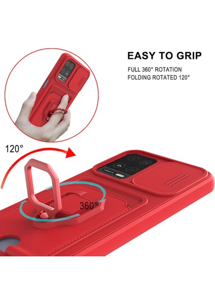 Samsung Galaxy A04S Kılıf Ipli Lens Sürgülü Yüzüklü Kartvizitli Silikon Zuma indirimleri