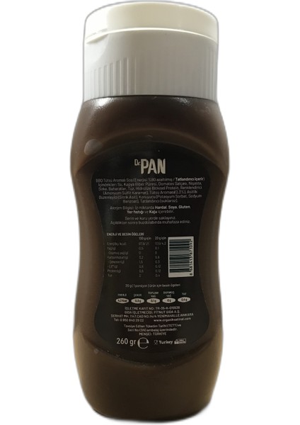 Dr Pan Şekersiz Bbq Sos 260G Kalorisi %80 Azaltılmış