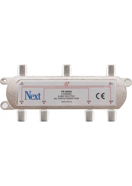 Next YE-2506A Splitter 6 Çıkışlı Uydu Bölücü