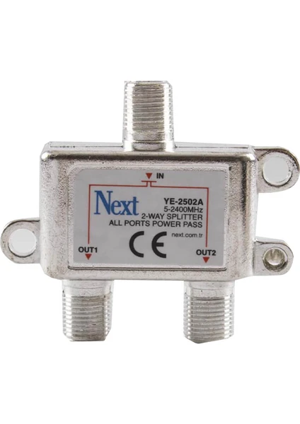 Next NextStar Next YE-2502A Splitter 2 Çıkışlı Uydu Bölücü