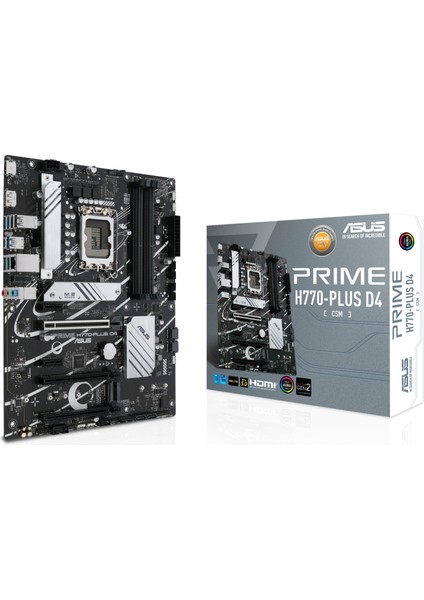 Prıme H770-Plus D4 Intel H770 Lga1700 DDR4 5066 Dp Hdmı 3X M2 Usb3.2 Aura Rgb 2.5Gbit Lan Atx (Prıme H770-Plus D4) Anakart