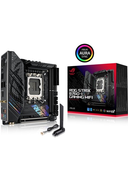 Rog Strıx B760-I Gamıng Wıfı Intel B760 Lga1700 Ddr5 7600 Dp Hdmı 2X M2 Usb3.2 Ax Wifi + Bt Aura Rgb 2.5Gbit Lan Mini Itx (Rog Strıx B760-I Gamıng Wıfı) Anakart