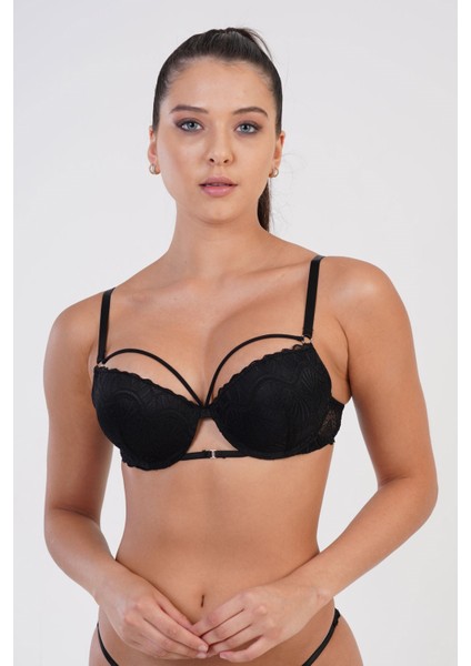 Destekli Push Up Sütyen C13023 Siyah