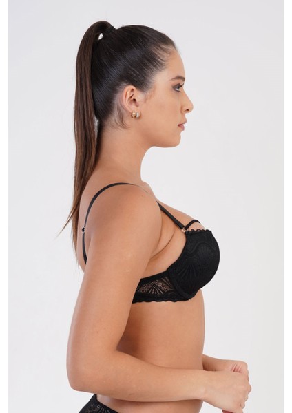 Destekli Push Up Sütyen C13023 Siyah