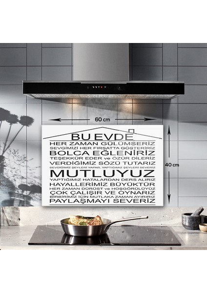 Cam Ocak Arkası Koruyucu | Bu Ev - Beyaz Fon fiyatları