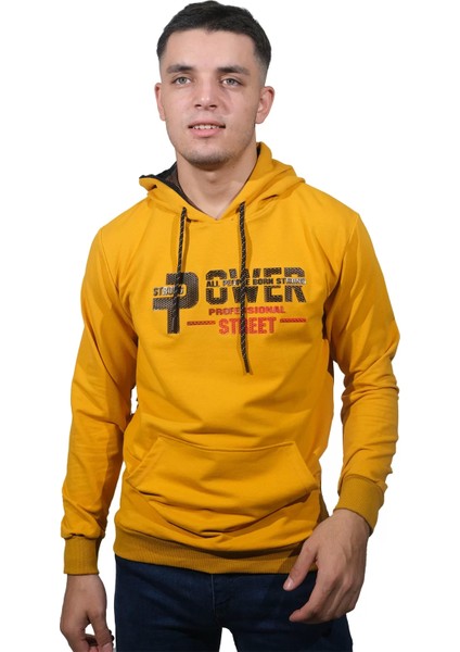 Erkek Power Sarı Kapüşonlu Sweatshirt -205 modelleri