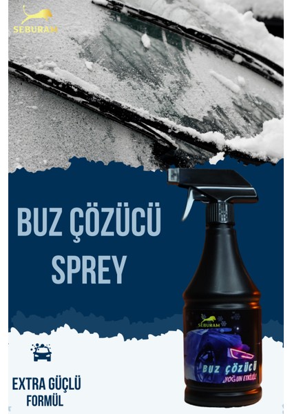 Seburam Buz Çözücü Sprey, Oto Cam Buz Çözücü, Buzlanma Önleyici, Görüş Kolaylaştırıcı Cam Spreyi SS-0122