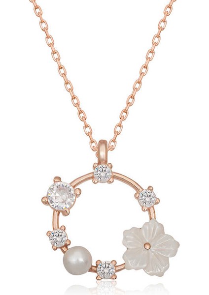 Gümüş Manolya Çiçeği Kadın Kolye indirimleri