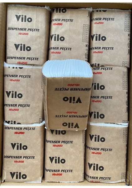 Dispenser Çek Al Masa Peçetesi 200'lü 18 Paket