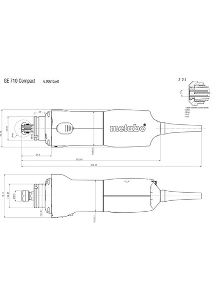 Ge 710 Compact Elektrikli 710 Watt Kısa Kalıpçı Taşlama