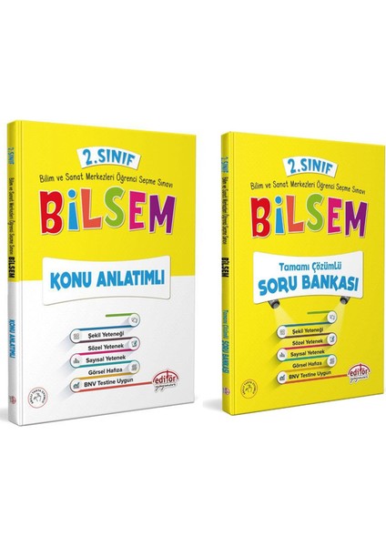 2. Sınıf Bilsem Konu ve Soru Bankası Seti 2 Kitap