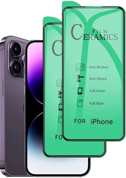 iPhone 14 Plus (6.7) Uyumlu Tam Kaplayan Esnek Seramik Ekran Koruyucu