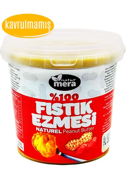 %100 Saf Şeker Ilavesiz Kavrulmamış Çiğ Fıstık Ezmesi 1 kg