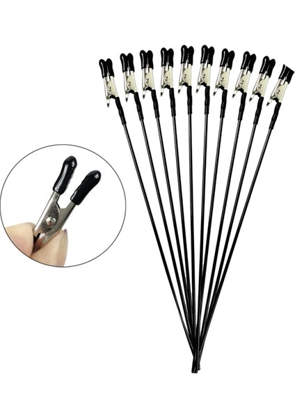 10X Timsah Kenetleme Boyama Klipsi Düz Kafa Diy Boyama Yumuşak Kauçuk 18.6cm Siyah (Yurt Dışından) fırsatları