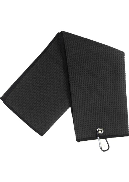 Rahat Golf Havlu Mikrofiber Havlu Fitness Golf Sporları Accs Siyah (Yurt Dışından)
