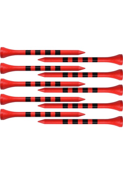 100X Golf Tees Şerit Işareti Ölçeği Kırılmaz Golf Aksesoruları 83 mm. Kırmızı (Yurt Dışından)