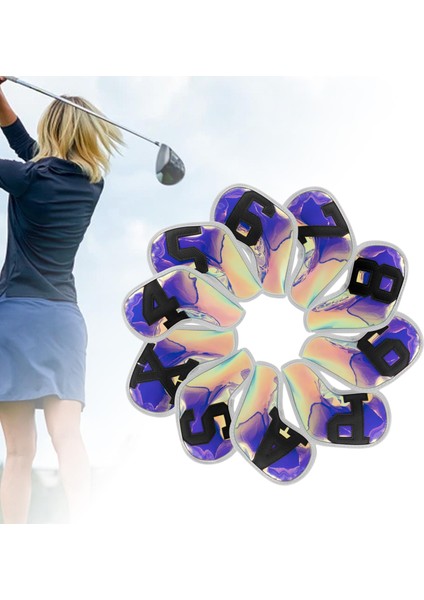 Golf Irons Headcover Club Kafa Kapağı Koruyucusu Siyah Numarası (Yurt Dışından) indirimleri