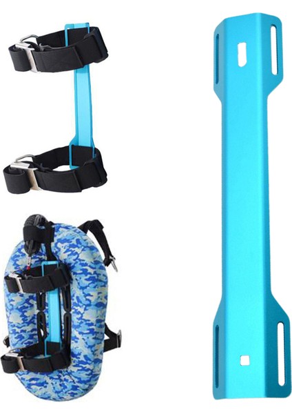 Alüminyum Alaşım Tüplü Dalış Tankı Adaptörü (Sta) Bcd Arka Plakası Dayanıklı Mavi (Yurt Dışından)